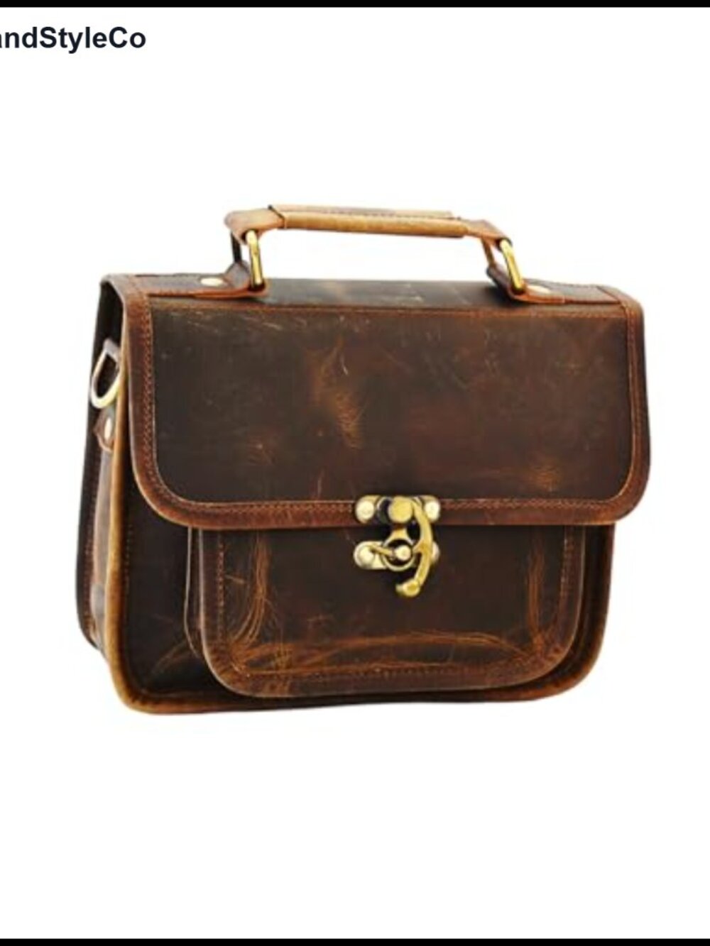 Genuine Buffalo Leather Satchel Crossbody Handmade Adjustable Strap Small Purse